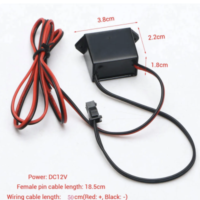 Inversor 12V 100V para paineis eletroluminescentes fonte de alimentação