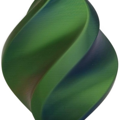 Anel largo torcido em tons verdes e azuis