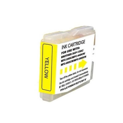 Tinteiro Brother LC1000XL LC970XL compatível Amarelo