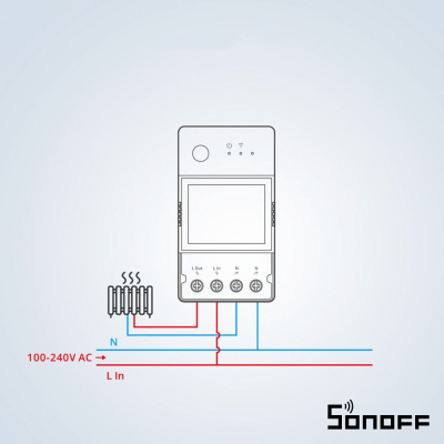 Interruptor Inteligente Wifi C/ Medição Energia 20A Sonoff