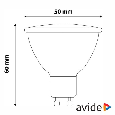 Lâmpada LED GU10 Spot 7W 230V 3000K 590lm Value Range AVIDE
