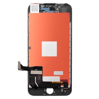Ecrã de smartphone com placa traseira laranja e ribbon flex preto