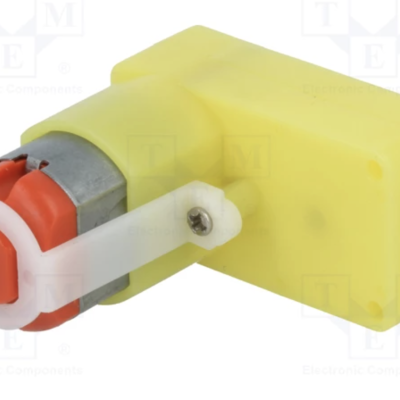 Motor DC  angular, com transmissão  3 a 6VDC  250mA  130rot,/min