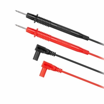 Cabos de prova para multímetro preto e vermelho com pontas metálicas