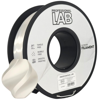 Rolo de filamento para impressora 3D PLA seda branco com embalagem profissional LAB
