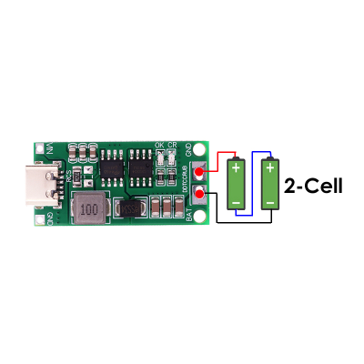 Placa módulo BMS 2S 4A 18650 micro USB 8.4v