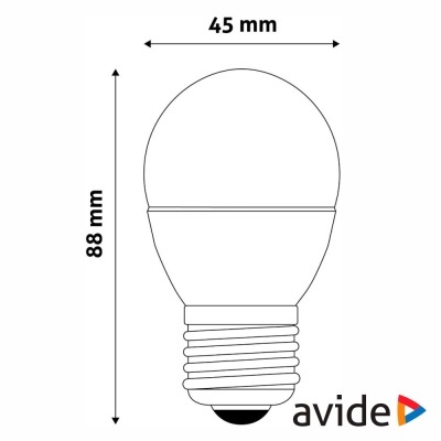 Lâmpada LED E27 MINI GLOBO 7W 230V G45 4000K 600lm Value Range AVIDE