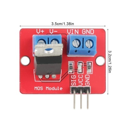 Placa módulo IRF520 MOSFET 3,3 V 0-24 V PWM