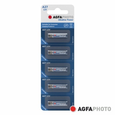 Pilha Alcalina LR27A/A27 12V POWER AGFAPHOTO cada pilha