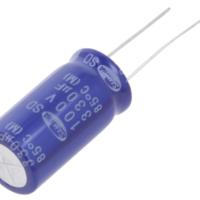 Condensador electrolítico 330uF 100VDC Ø12,5x25mm ±20% Condensador electrolítico 330uF 100VDC Ø12,5x25mm ±20%