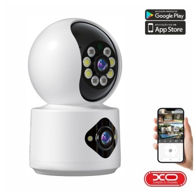 Camara de vigilância IP Dupla 1080p 24MP WiFi+BT XO duas camaras numa só