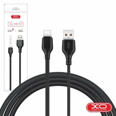 Cabo USB-A 2.0 Macho / USB-C 2.1A 2M Preto XO
