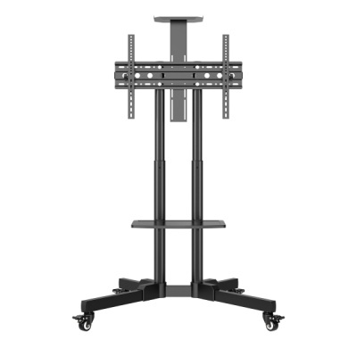Suporte de TV Suporte de chão Unykach com rodas para telas de 32"-75" - Trava de roda Peso máximo 45Kg - VESA 600X400mm - Cor preta