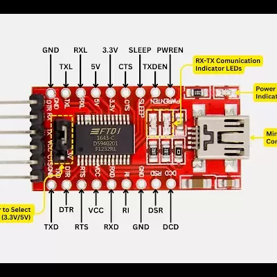 Adaptador conversor FTDI USB para TTL compatível com FT232RL USB-C