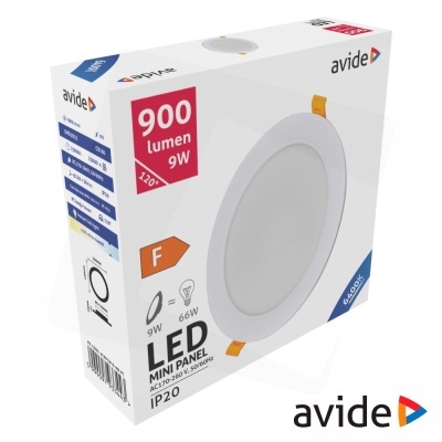 Painel Leds Redondo 9W 120Mm 6400K 900Lm Avide