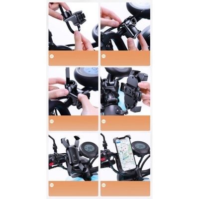 Suporte Universal Preto Telemóvel P/ Bicicleta