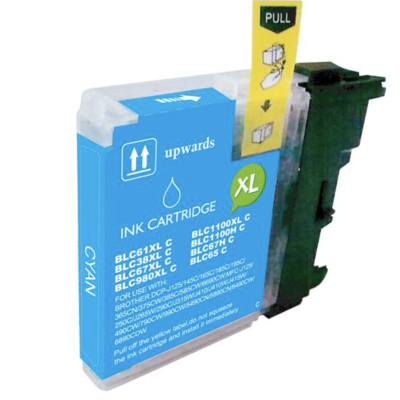 Tinteiro Brother LC980XL LC1100XL LC985XL compatível Cyan