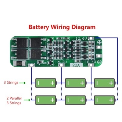 Placa módulo 3S 20 A Li-ion bateria de lítio 18650 carregador placa de proteção PCB BMS 12,6 V