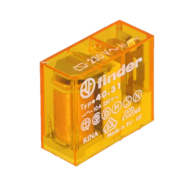 Relé 230VAC 10A SPDT (5 pinos) Finder 40.31.8.230.0000 Relé 230VAC 10A SPDT (5 pinos) Finder 40.31.8.230.0000