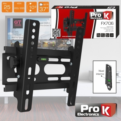 Suporte Lcd/LED Até 37" Vesa 200/200 25kg PROK