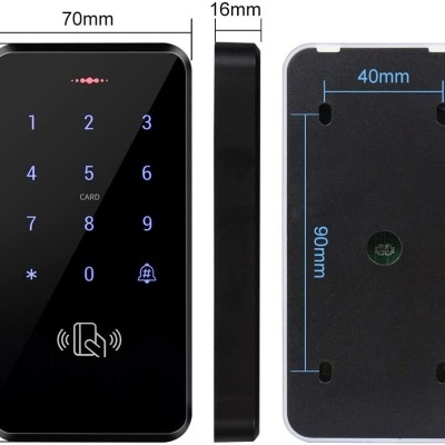 Sistema de controlo de acessos TAG RFID 125kHz teclado impermeável