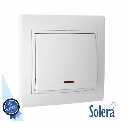 Pulsador Luminoso Parede Encastrar 10A 250V SOLERA