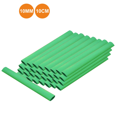 Manga Termorretráctil 10mm 10cm Verde cada unidade