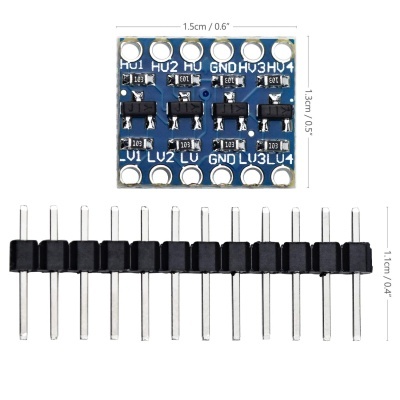 Placa módulo conversor nível lógico bidirecional TTL 3,3 V a 5 V para Arduino Placa módulo conversor nível lógico bidirecional TTL 3,3 V a 5 V para Arduino