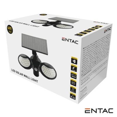 Candeeiro Exterior 10W C/ Sensor PIR Painel Solar ENTAC