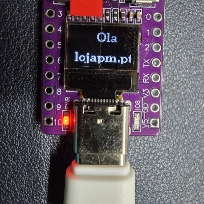 Placa ESP32-C3 USB-C com ecrâ oled 0,42 polegadas