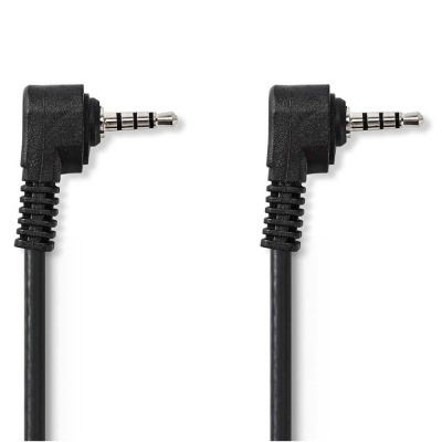 Cabo Jack 3,5mm Macho / Jack 3,5mm Macho 4p Preto 2m