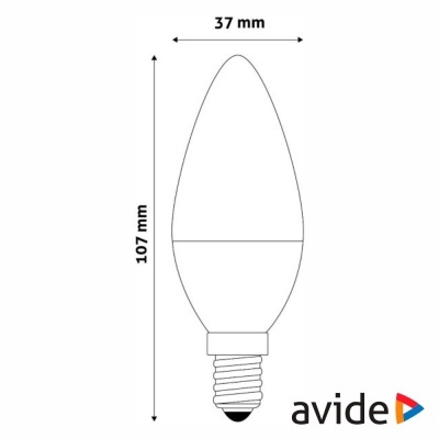 Lâmpada LED E14 Vela 7W 230V 4000K 600lm Value Range AVIDE