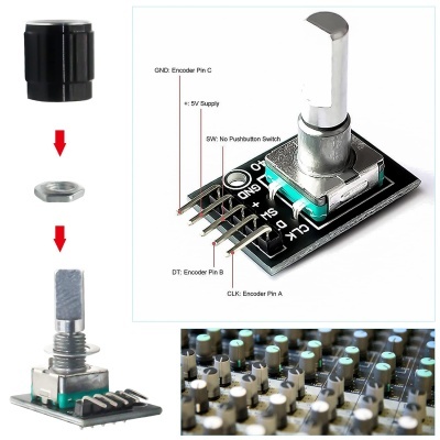 Módulo Codificador Giratorio 360 Encoder Rotativo para Arduino Raspberry Pi
