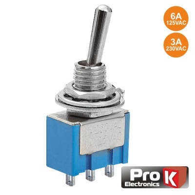 Interruptor Alavanca Miniatura On-Off-On