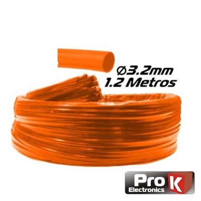 Tubo Manga Termorretráctil 3,2mm 1,2metros Vermelho PROK