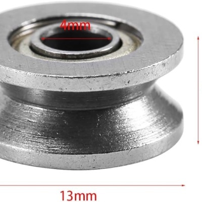 Rolamento V624ZZ de blindagem dupla de metal, 4 x 13 x 6 mm, aço carbono