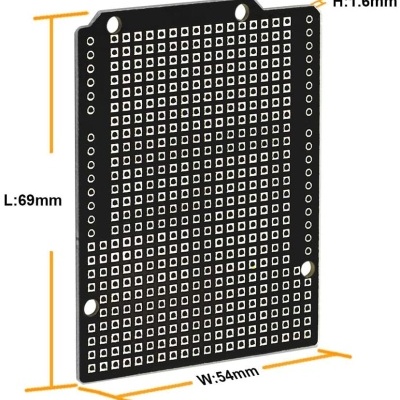 Placa protótipo Prototype dupla face compatível com Arduino UN0 R3