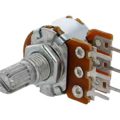 Potenciómetro axial de volta única 10kohm  125mW  ±20%  THT  6mm Serrilhado duplo linear Potenciómetro axial de volta única 10kohm  125mW  ±20%  THT  6mm Serrilhado duplo linear