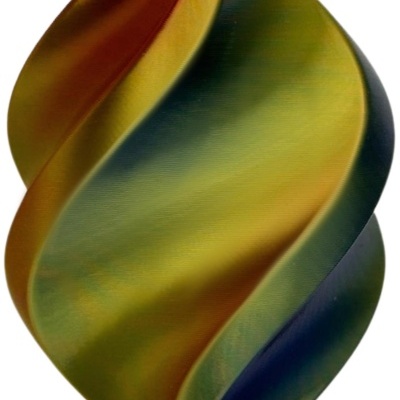 Vaso cerâmico espiralado verde amarelo azul vermelho