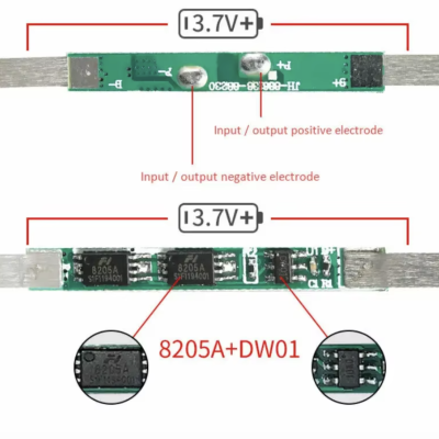 Placa módulo BMS 1S 2A a 3A Li-ion bateria de lítio 18650 carregador PCB BMS 3,7 V