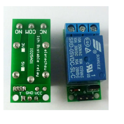 Módulo relé biestável alimentação 5V arduino Flip-Flop