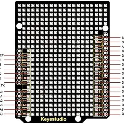 Placa protótipo Prototype dupla face compatível com Arduino UN0 R3