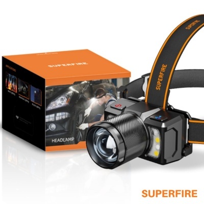 Lanterna de Cabeça 15W 700lm IP43 Zoom SUPERFIRE