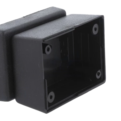 Caixa plástica X: 47mm  Y: 66mm  Z: 38mm  ABS  preta