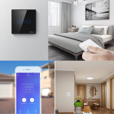 Interruptor Parede Tátil Wifi+Rf 1 Gang Sonoff Interruptor Parede Tátil Wifi+Rf 1 Gang Sonoff
