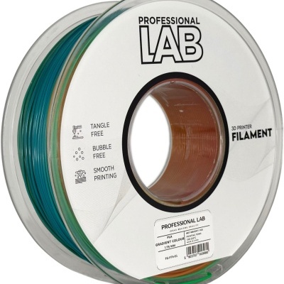 Filamento para impressora 3D PLA PROFESSIONAL LAB cor gradiente azul para verde