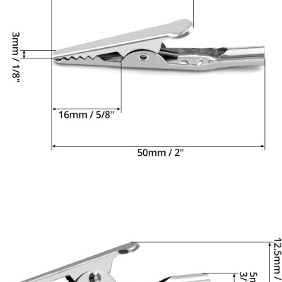 Pinça Crocodilo 50 mm Garra crocodilo sem isolamento