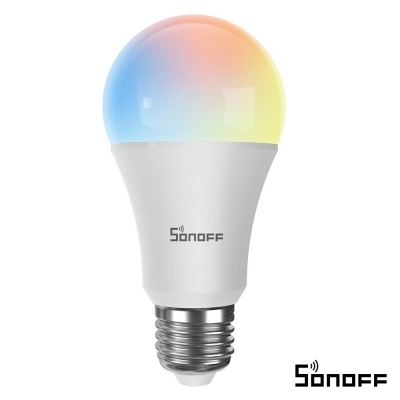 Lâmpada E27 9W LED A60 RGB 806lm Wifi SONOFF Alexa e Google Home