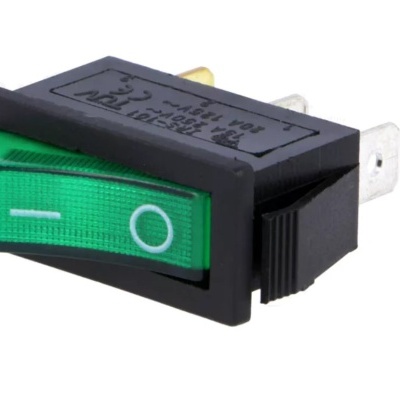 Interruptor Basculante 15a-250v Spst On-Off Verde