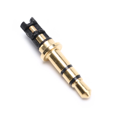Ficha  conector Jack Audio Macho 3,5mm 3 polos 90 graus